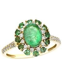 Diana M. Jewels - Fine Jewelry 14k 1.17 Ct. Tw. Diamond & Emerald Ring - Lyst