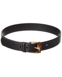 Gucci - Gg Logo Leather Belt - Lyst