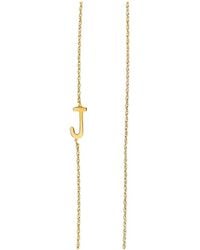 Jane Basch - 22k Over Silver Sideways Block Initial Pendant (a-z) - Lyst