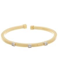 Meshmerise - 18K Over 0.06 Ct. Tw. Diamond Goose Bangle Bracelet - Lyst