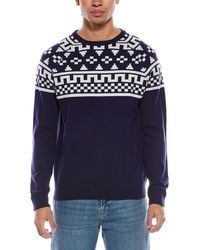 Brodie Cashmere - Fairisle Wool & Cashmere-Blend Crewneck Sweater - Lyst