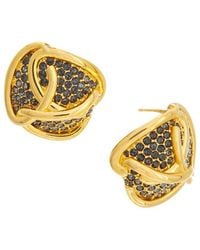 Oscar de la Renta - Braided O Pave Stud Earrings - Lyst