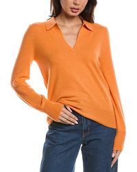 Forte - Split Neck Cashmere Polo Sweater - Lyst