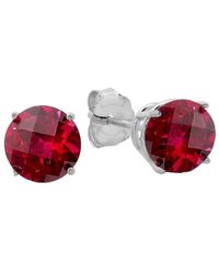 MaxColor - 10k 1.90 Ct. Tw. Lab-grown Ruby Studs - Lyst