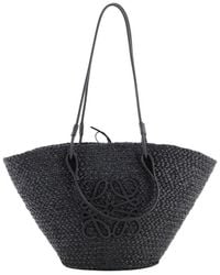 Loewe - Woven Raffia Anagram Basket Tote Medium (Authentic Pre-Loved) - Lyst