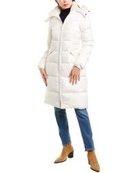 Cole Haan Quilted Down Coat - White