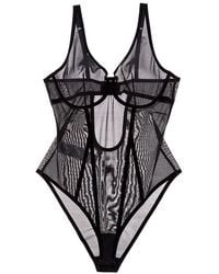 Wolford - Bonded To Tulle Underwire Shaping Bodysuit - Lyst