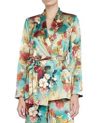 L'Agence - Everly Wrap Shawl Silk Blazer - Lyst