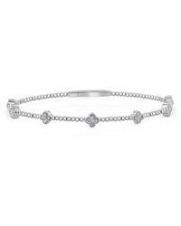 Sabrina Designs - 14k 0.45 Ct. Tw. Diamond Clover Flex Bangle Bracelet - Lyst