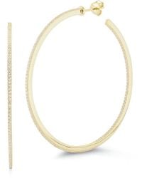 Glaze Jewelry - 14k Over Silver Cz Xl Earrings - Lyst