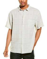 Vince - Classic Fit Linen-blend Woven Shirt - Lyst