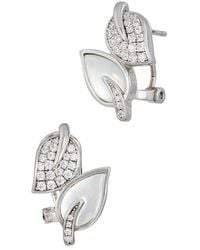 Savvy Cie - Pearl Cz Drop Earrings - Lyst
