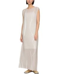 Lafayette 148 New York - Printed Plisse Maxi Dress - Lyst