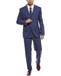 BOSS - 2Pc Wool Suit With Flat Front Pant - Lyst