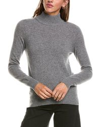 InCashmere - Basic Mock Neck 100% Cashmere Sweater - Lyst