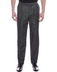 Brunello Cucinelli - Leisure Fit Wool & Linen-blend Pant - Lyst