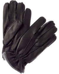 Hickey Freeman Hand Stitched Glove W Gather Wrist - Black