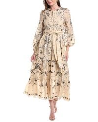 Marchesa - Threadwork Voile Maxi Dress - Lyst
