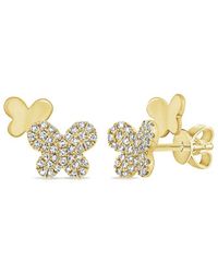 Sabrina Designs - 14k 0.21 Ct. Tw. Diamond Butterfly Earrings - Lyst