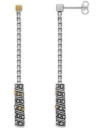 Samuel B. - 18k & Silver Bar Chain Earrings - Lyst