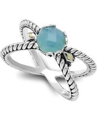 Samuel B. - 18K & 1.20 Ct. Tw. Aqua X Ring - Lyst