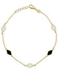 Italian Gold - 14K Gemstone Station Chain Bracelet - Lyst