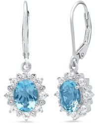 MaxColor - 2.10 Ct. Tw. Topaz Dangle Earrings - Lyst