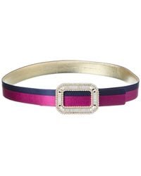 Roger Vivier - Centure Pilgrim Satin Belt - Lyst