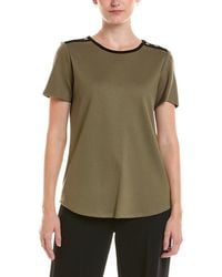 Jones New York - Colorblock Button Shoulder T-Shirt - Lyst