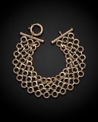 Italian Gold - 14k Multi-strand Circular Link Bracelet - Lyst