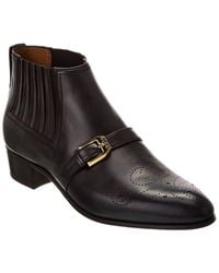 Gucci - Leather Boot - Lyst
