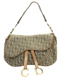 Dior - Dior Limited Edition Canvas By John Galliano Diorissimo Double Saddle Bag (Authentic Pre-Owned) - Lyst
