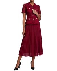 Linda Charm - Short Sleeve Midi Dress - Lyst