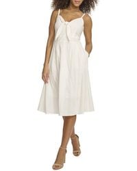 Kensie - Striped Woven Midi Dress - Lyst