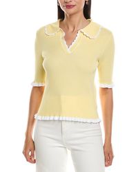 Nanette Lepore - Scallop Trim Polo Sweater - Lyst