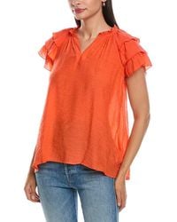 Nanette Lepore - Tiered Sleeve Blouse - Lyst