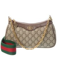 Gucci - Ophidia GG Small Canvas & Leather Shoulder Bag - Lyst