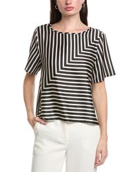 Vince Camuto - Crewneck Cropped Blouse - Lyst