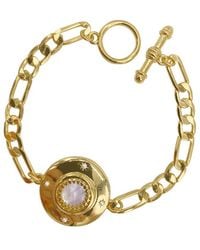 Adornia - 14k Plated Pearl Toggle Bracelet - Lyst