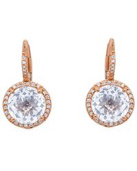 Diana M. Jewels - Fine Jewelry 14k Rose Gold 3.58 Ct. Tw. Diamond & White Topaz Halo Earrings - Lyst