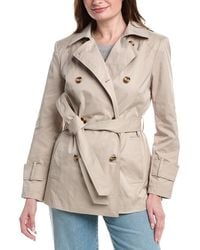 Sam Edelman - Double-Breasted Short Trench Coat - Lyst