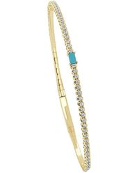 Sabrina Designs - 14k 0.55 Ct. Tw. Diamond & Peridot Stackable Bangle Bracelet - Lyst