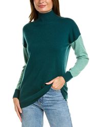 Sofiacashmere - Colorblock Cashmere Tunic Sweater - Lyst