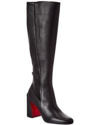 Christian Louboutin - Jane Botta 85 Leather Knee-High Boot - Lyst