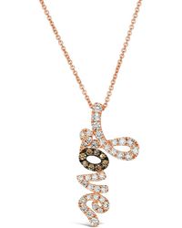 Le Vian - Le Vian 14k Rose Gold 0.56 Ct. Tw. Diamond Pendant Necklace - Lyst