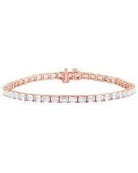 Lab Grown Diamonds - 14K Rose 7.05 Ct. Tw. Lab Grown Diamond Bracelet - Lyst