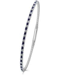 Sabrina Designs - 14k 1.04 Ct. Tw. Diamond & Sapphire Flexible Bangle Bracelet - Lyst