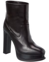 McQueen - Boxcar Leather Platform Boot - Lyst