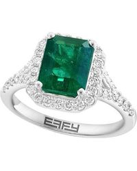 Effy Fine Jewelry - 14K 2.57 Ct. Tw. Diamond & Emerald Ring - Lyst