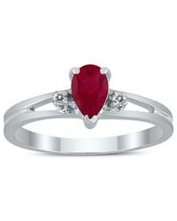 Gem Spark - 14K 0.48 Ct. Tw. Diamond & Ruby Ring - Lyst